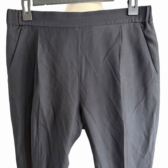 ALLSAINTS Aleida Trouser Pants Pull On Cropped Tapered Black Size 6 - Picture 2 of 11